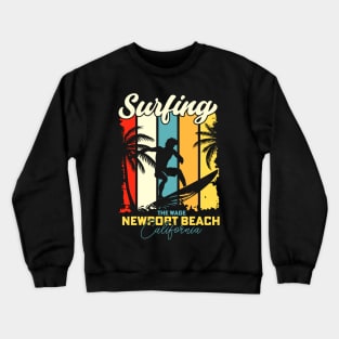 Surfing | The Wedge, Newport Beach, California Crewneck Sweatshirt